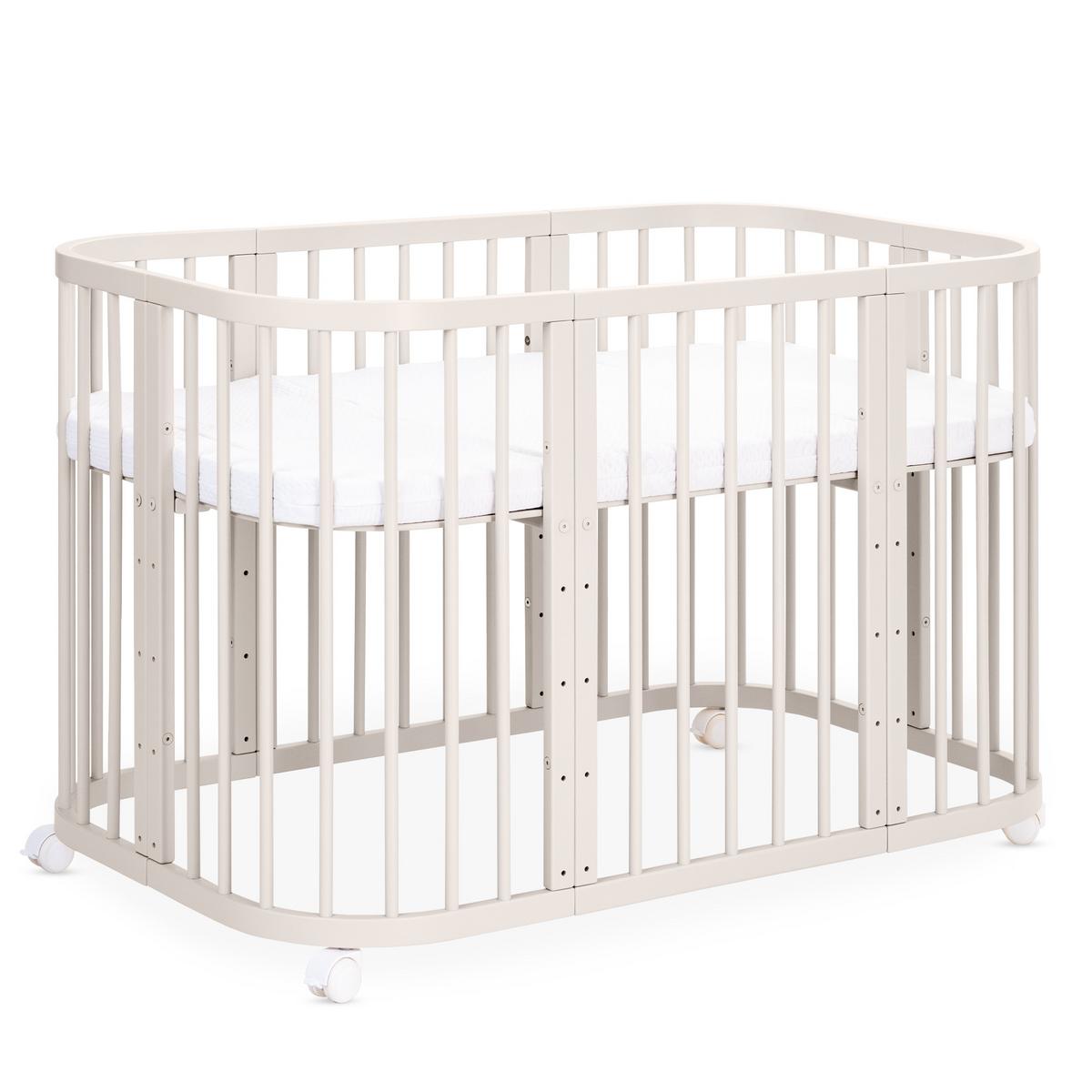BABYBETT Kaschmir, 7in1 mit Matratze - Kaschmir, Holz/Textil (73/124cm) - waldin