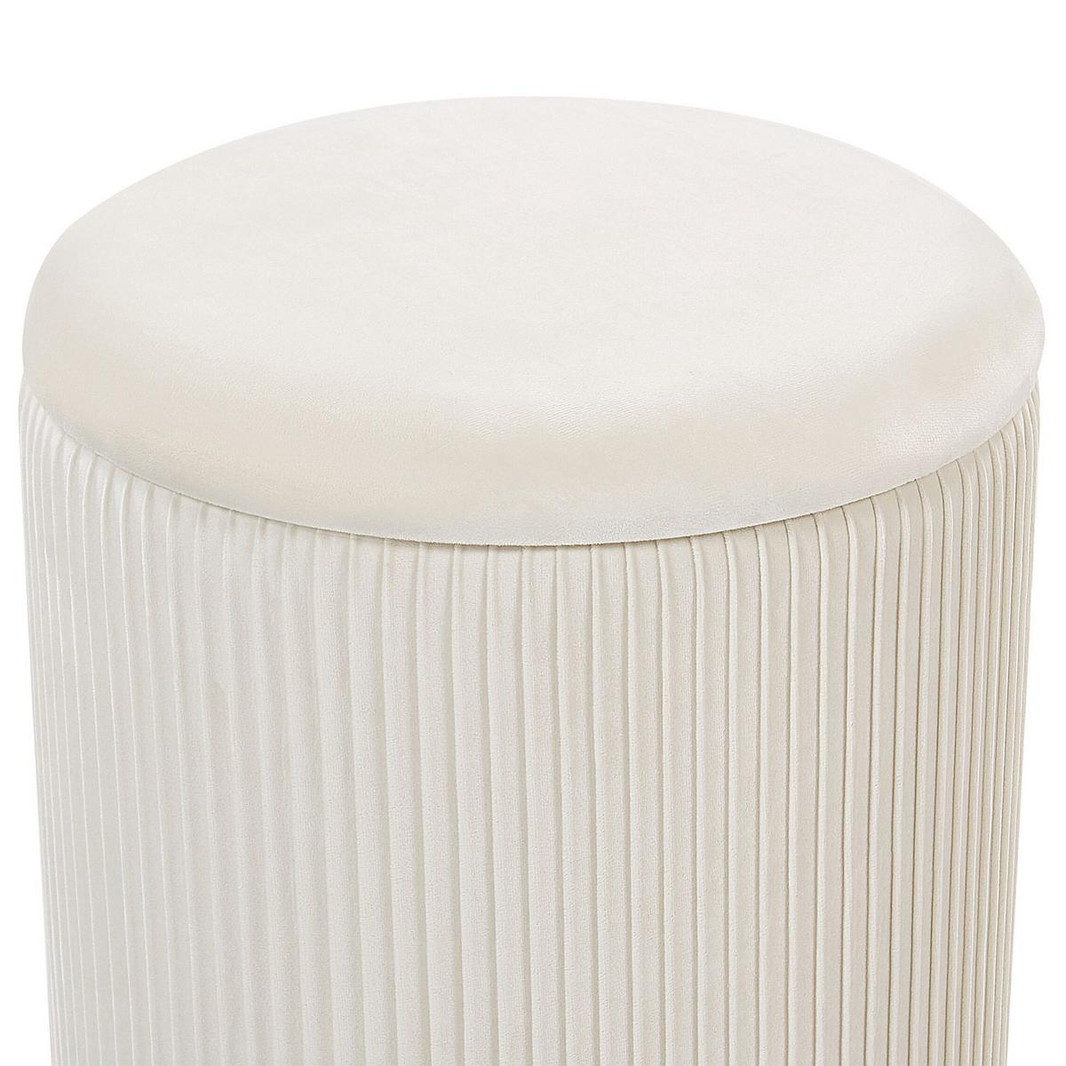 POUF Miramar 35-31/35-31/44-39 cm - Weiß, Textil (35/39/35cm) - Beliani