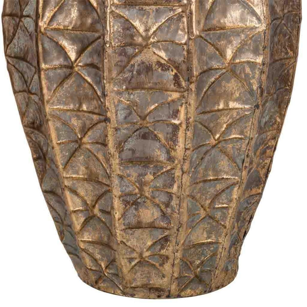 VASE aus Metall, golden, 27x37cm - Goldfarben, Metall (36.5cm) - Wanderlust
