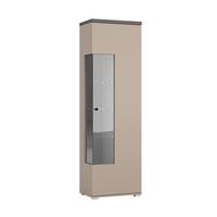 VITRINE Opio Taupe und Anthrazit - Beige, Holzwerkstoff (55/179.6/35.5cm) - Petits-meubles
