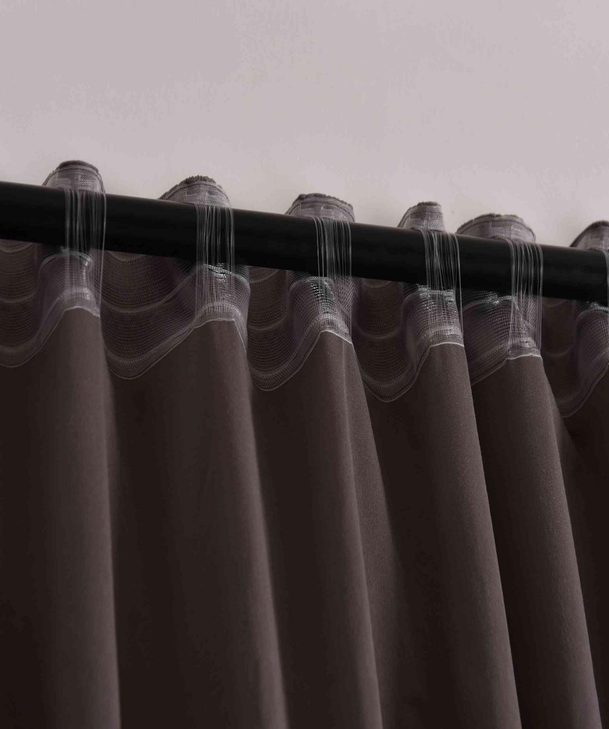 VORHANG SAMT MILANO STAR HxB 245x140 cm Grau Rosegold - Roségold, Textil (140/245cm) - Gardinenbox