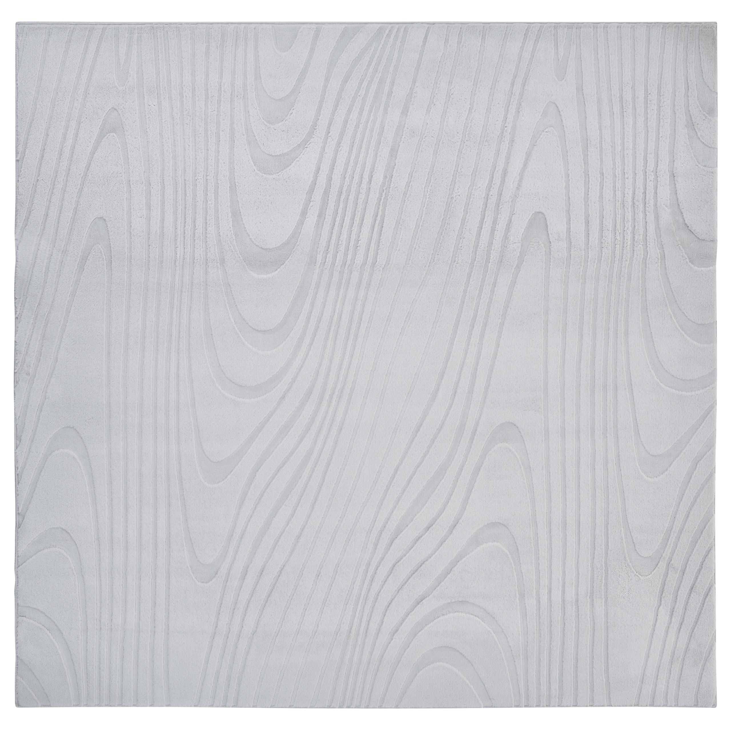 KUNSTFELLTEPPICH Hellgrau 160/160 cm Ontake - Hellgrau/Grau, Kunststoff (160/160cm) - Beliani