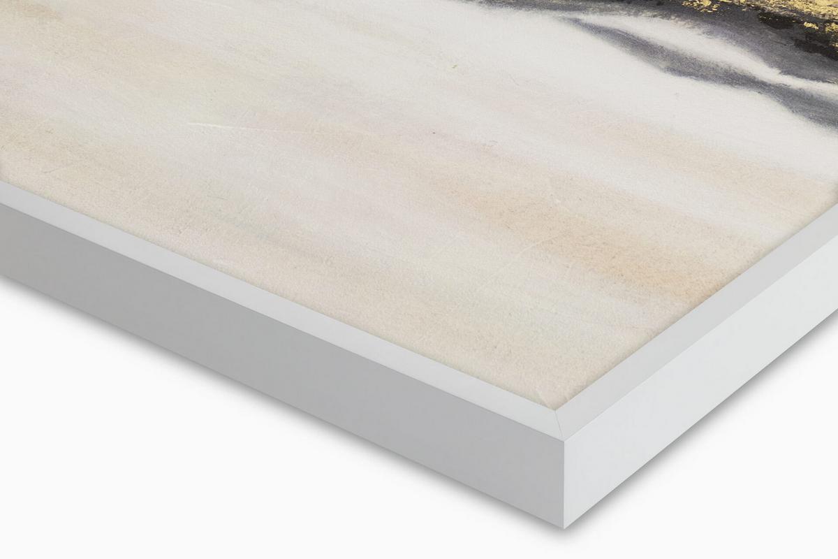 ACRYLBILD HANDGEMALT 100/75 cm - Beige/Schwarz, Holz/Textil (100/75cm) - KUNSTLOFT