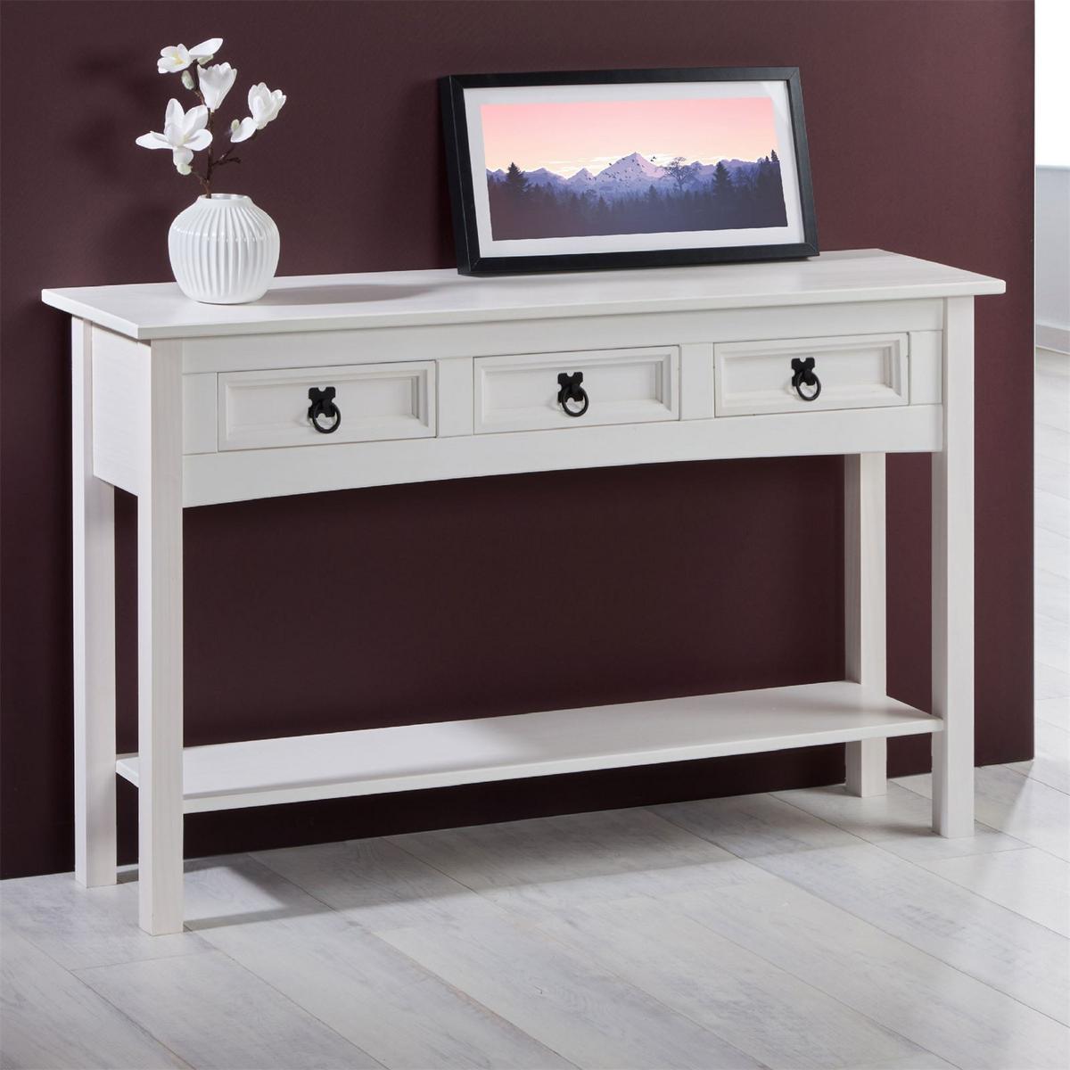 KONSOLENTISCH RURAL weiß - Weiß, Holz (32/122/73cm) - CARO-Möbel