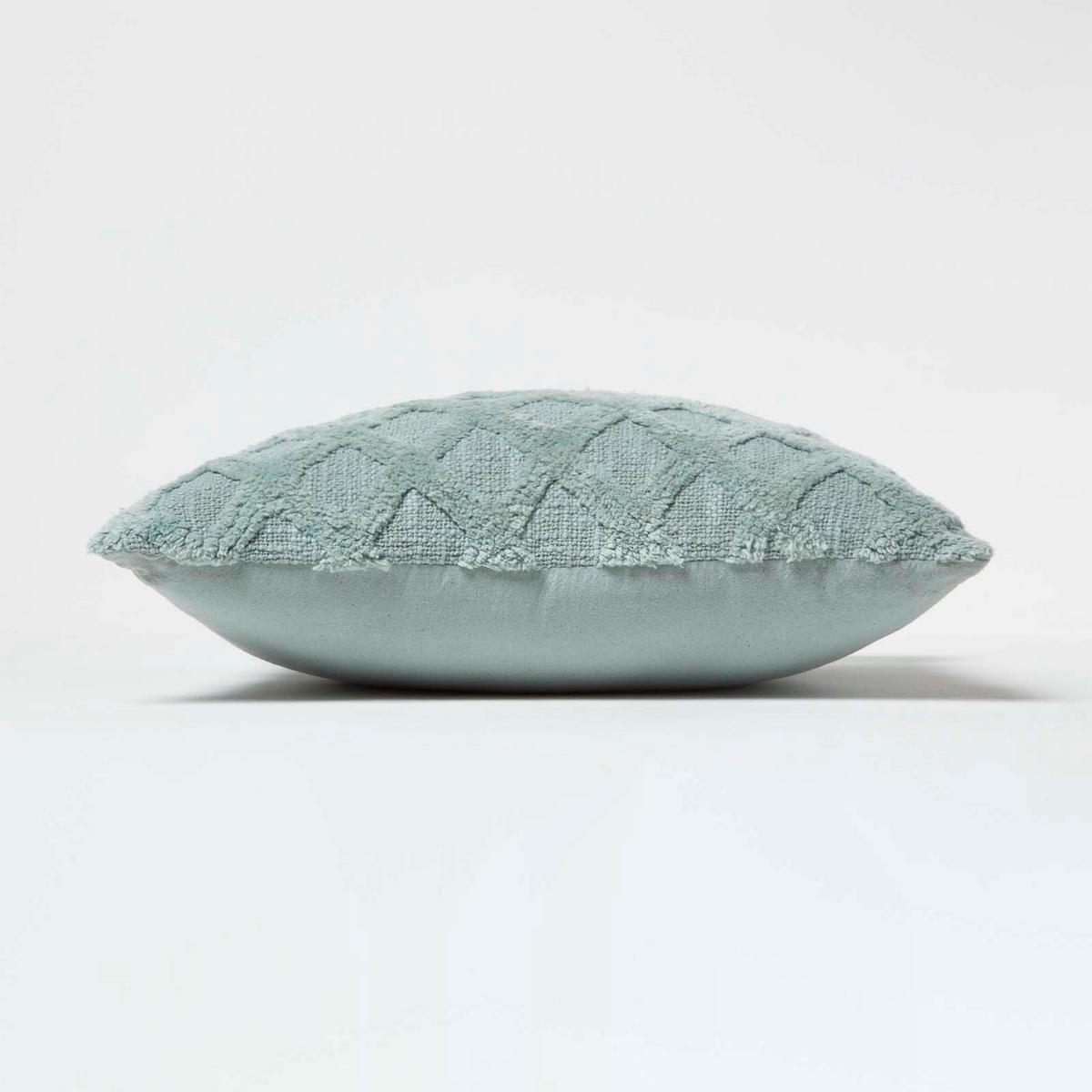 DEKOKISSEN Tufted 45/45 cm grün mit Rautenmuster - Salbeigrün, Textil (45/45cm) - Homescapes