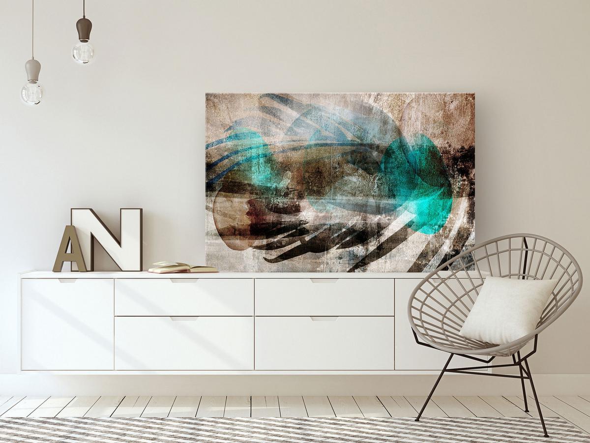 KUNSTDRUCK Braun 120/80 cm - Braun/Grün, Textil (120/80cm) - KUNSTLOFT
