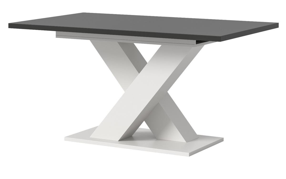 ESSTISCH weiß und grau, Küchentisch ausziehbar 150 - 190 cm - Weiß/Grau, Holzwerkstoff/Metall (150/90/76cm) - Inn.Furn