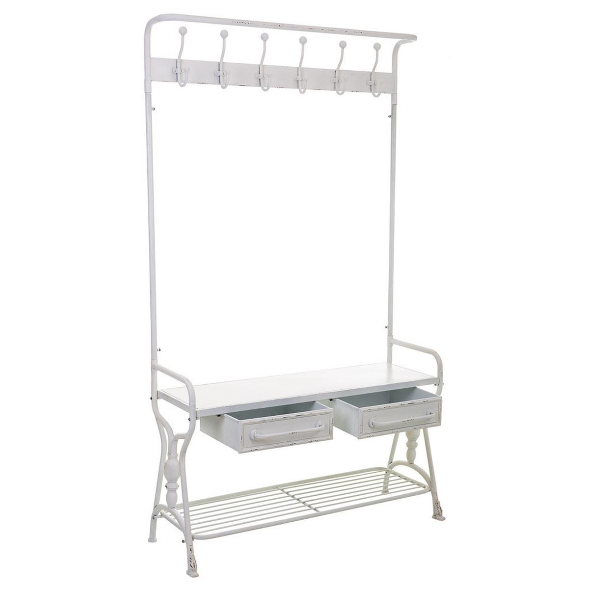 GARDEROBE aus Metall 104x39x183 Cm - Weiß, Metall (104/183/39cm) - Wanderlust