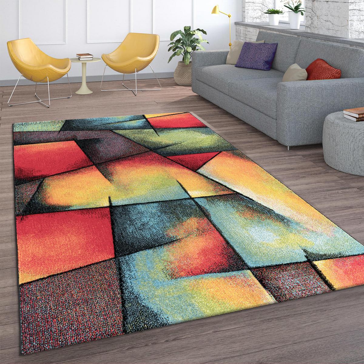 KURZFLORTEPPICH, mit Farbverlauf, aus Polypropylen, Florhöhe 12 mm, Mehrfarbig, 160 x 230 cm - Multicolor, Textil (230/160cm) - KADIMA DESIGN