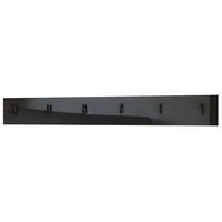 GARDEROBENPANEEL Linea Schwarz Hochglanz - Schwarz Hochglanz, Holzwerkstoff (110.5/14.5/3.5cm) - Vladon
