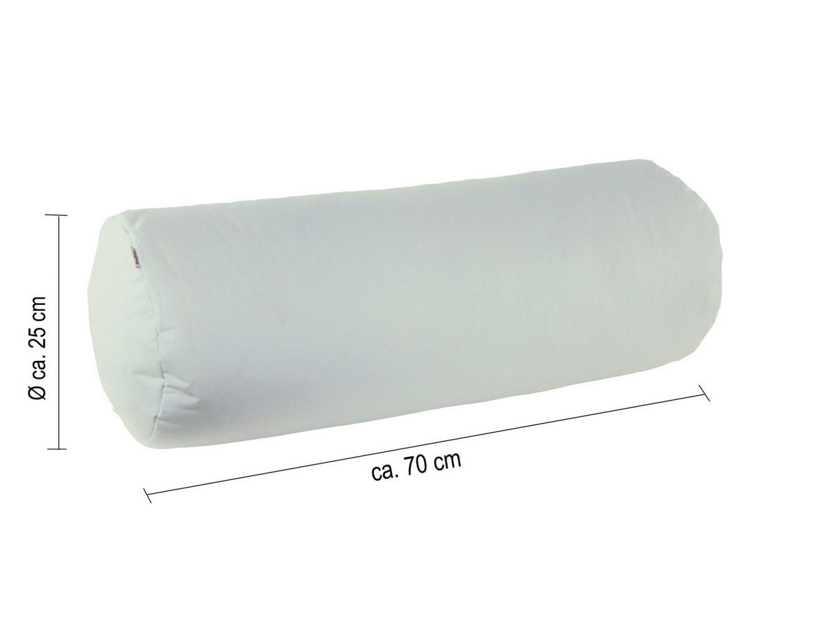 KISSENROLLE PublikUp gefüllt mit Schaumstoffflocken 25/70 cm - Weiß, Naturmaterialien/Textil (25/70cm) - beties Heimtextil