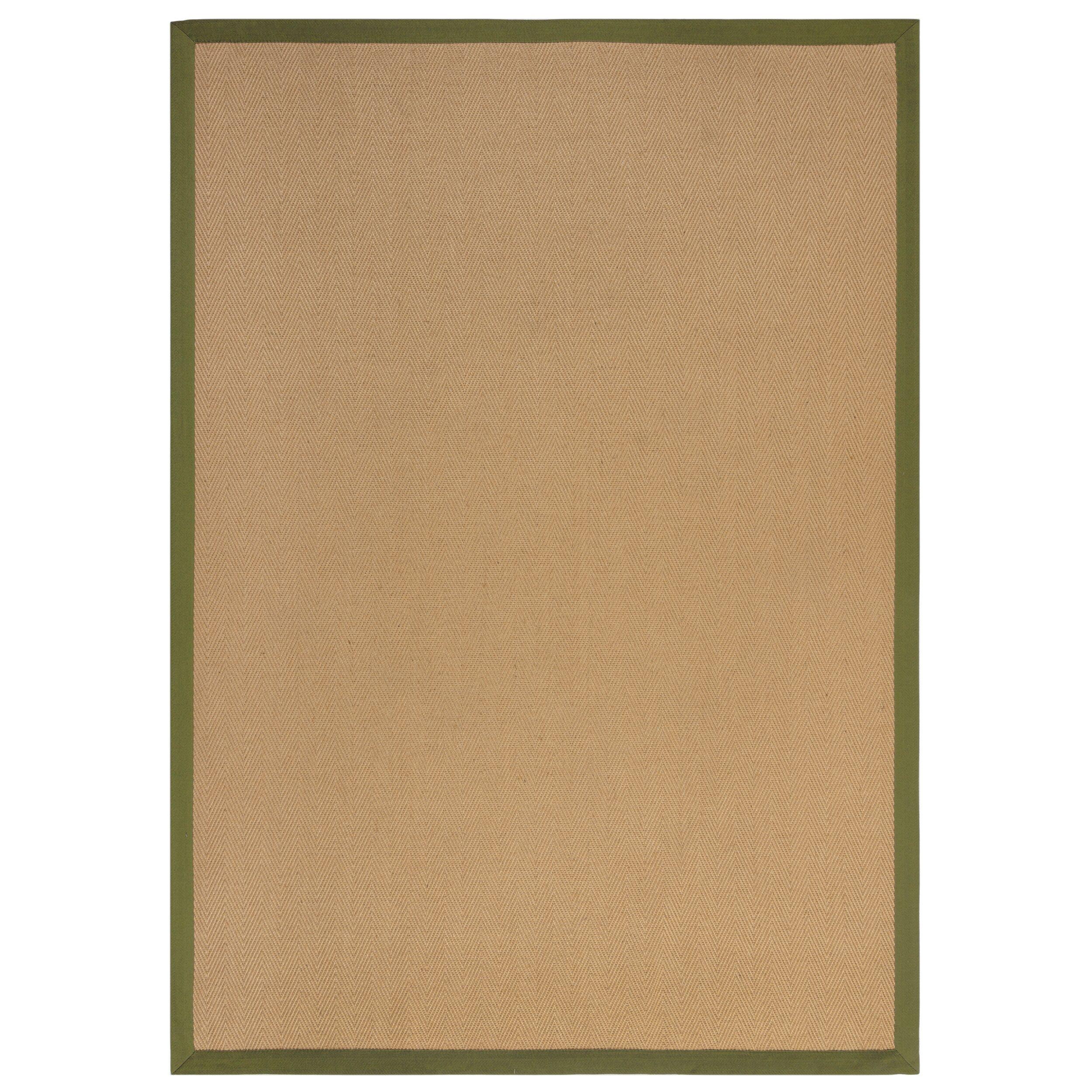 JUTETEPPICH TRENT, geometrisch, Braun-Grün, 160 x 230 cm - Naturfarben/Grün, Textil (230/160cm) - KADIMA DESIGN