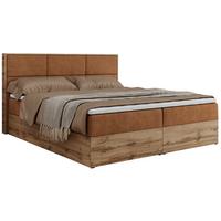 BOXBETT ALBERO 2 - 140/200 Orange Struktur - H3 - Orange, Holz/Textil (140/200cm) - MKS