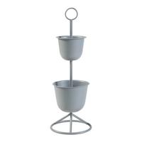 PFLANZENSTÄNDER Alphen - Grau, Metall (26/76.5cm) - [en.casa]