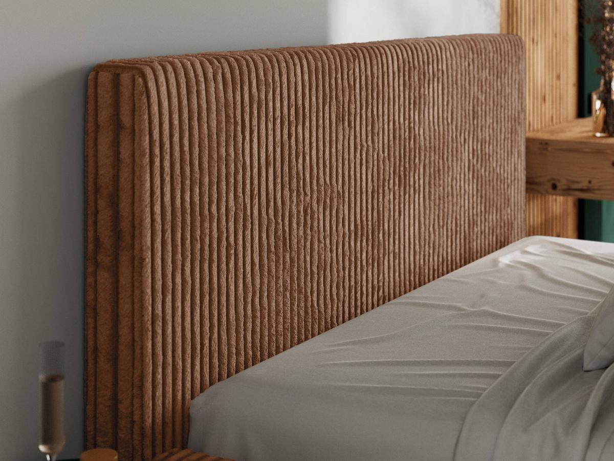 POLSTERBETT TILIANO CLASSIC 180/200 - Orange Cord - Multipocket-Matratze - Orange, Textil (180/200cm) - MKS
