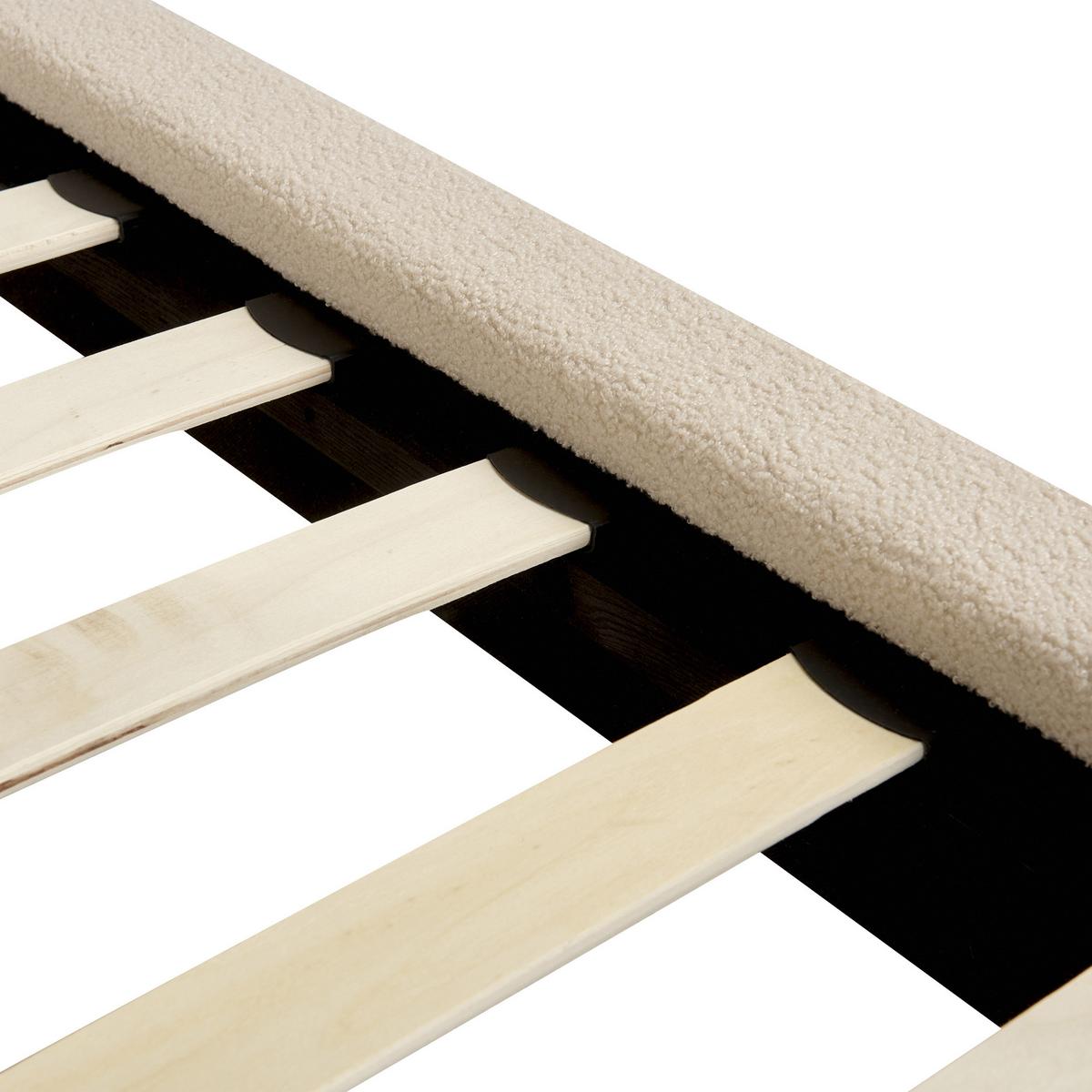 POLSTERBETT 160/200cm Helles Beige Melle - Beige, Textil (160/200cm) - Beliani