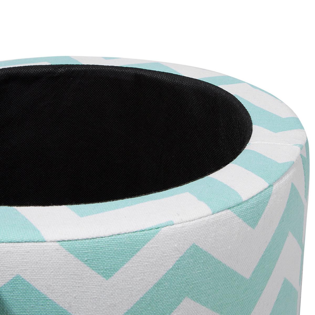POUF Tunica 35/35/30 cm - Grün, Naturmaterialien/Textil (35/30/35cm) - Beliani