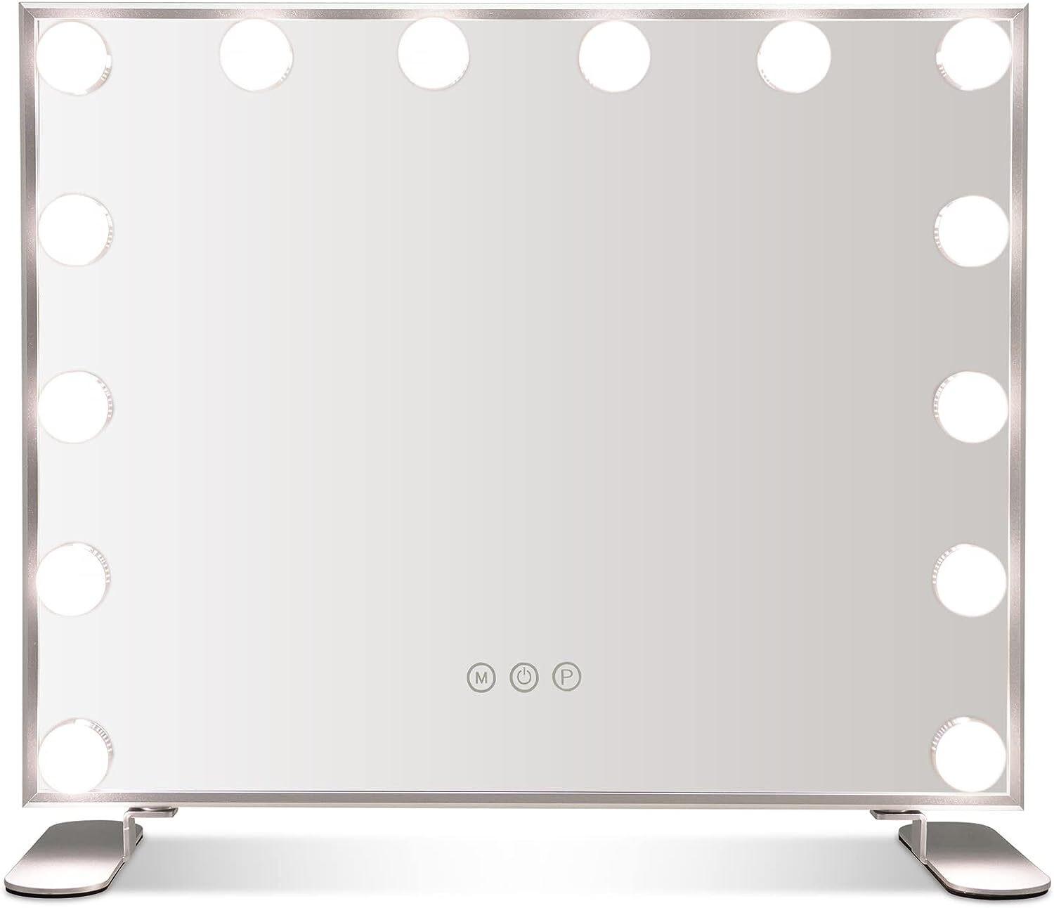 SPIEGEL Hollywood Silber - Silberfarben, Glas (50/43/18cm) - COSTWAY
