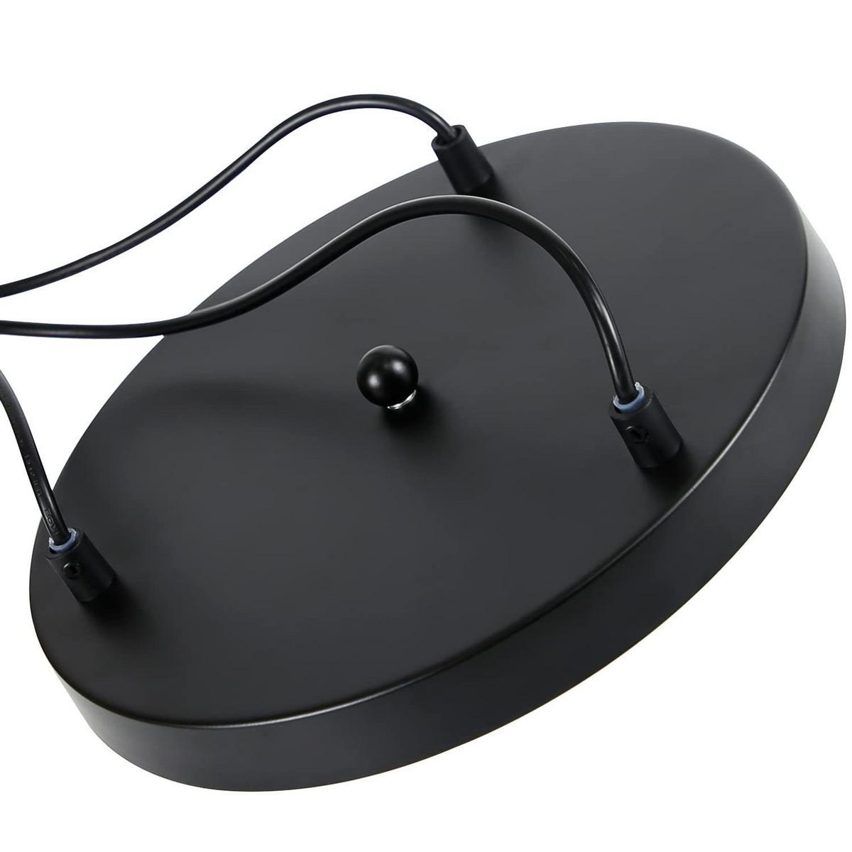 PENDELLEUCHTE Rattan 25/25/135 cm - Schwarz, Metall (25/25/135cm) - Nettlife