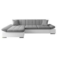 ECKSOFA Montana, Seite: Links - Weiß/Grau, Holz/Textil (278/161cm) - MIRJAN24