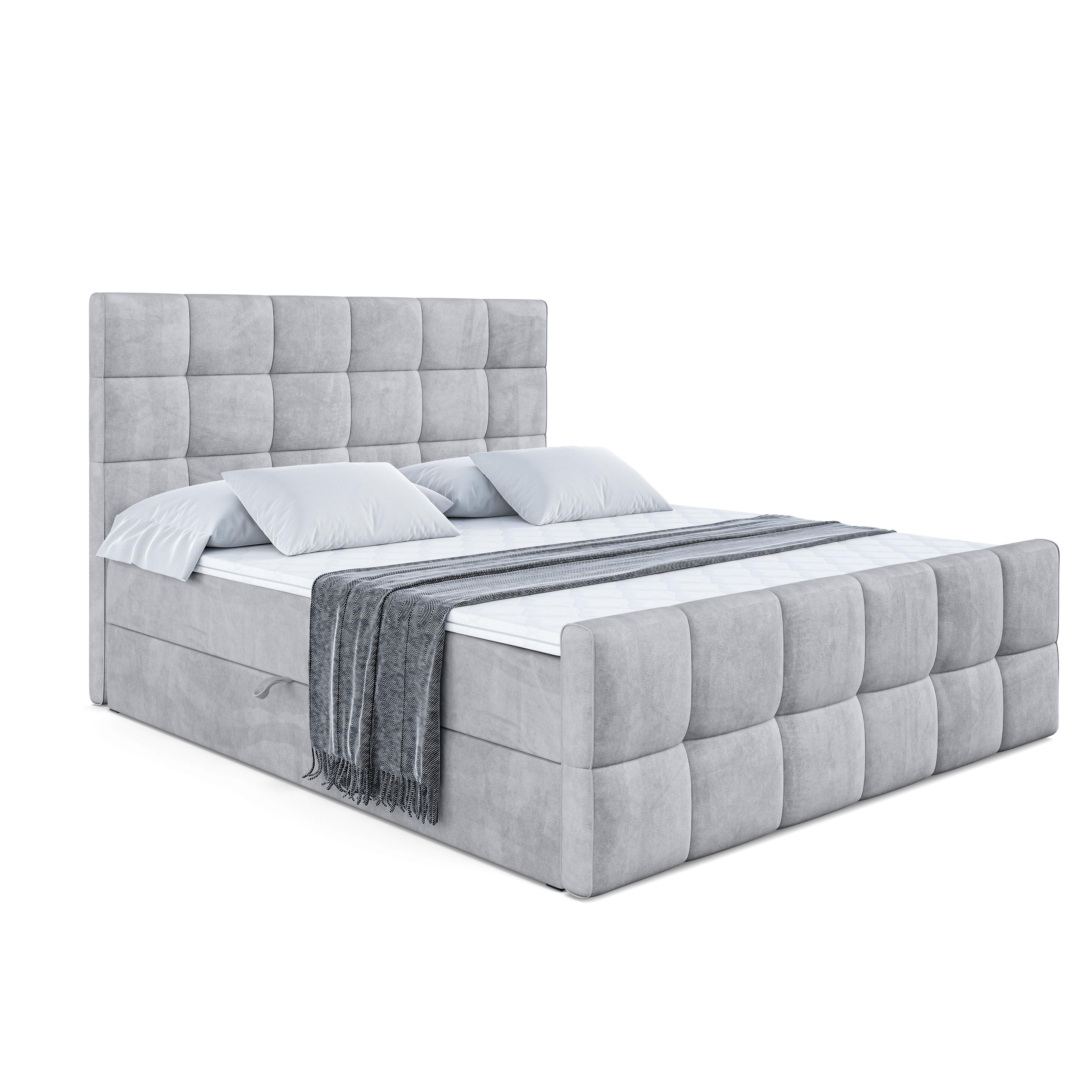 BOXBETT APO-Z - 140 x 200 - H4 - Hellgrau - Greige, Holzwerkstoff (140/200cm) - ALTDECOR