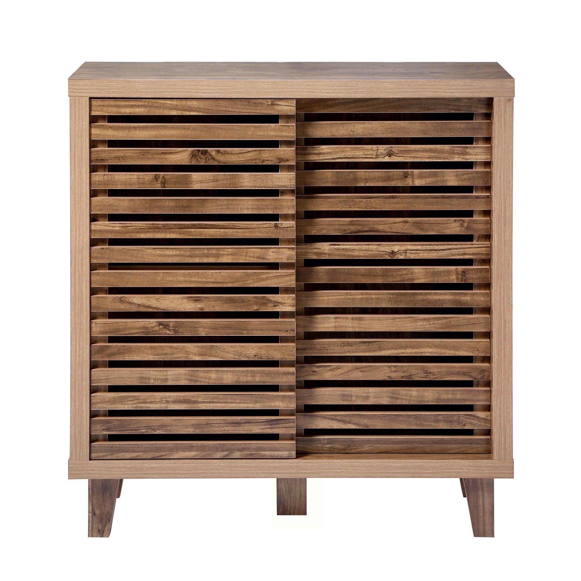 SIDEBOARD mit 2 Schiebetüren 29/80/88, 5 cm - Nussbaumfarben, Holzwerkstoff (29/88.5/45cm) - Calicosy