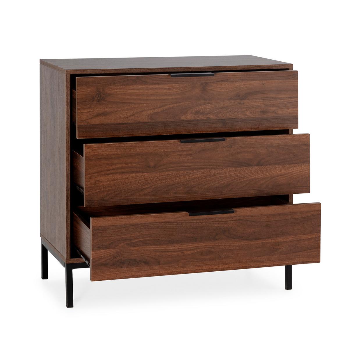 KOMMODE 80/80/40 Auri Walnussfarbe - Walnussfarben, Holzwerkstoff (80/80/40cm) - VS Venta-stock