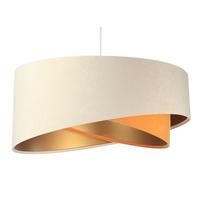 HÄNGELEUCHTE Gold 50/23 cm - Goldfarben, Kunststoff (50/1/23cm) - ONZENO