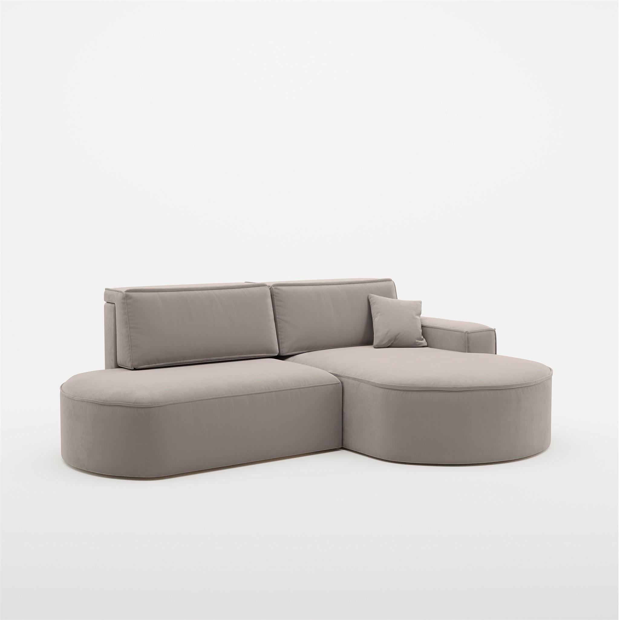 ECKSOFA Venedig Mit Schlaffunktion - Beige, Holzwerkstoff/Textil (278/179cm) - Fun Möbel