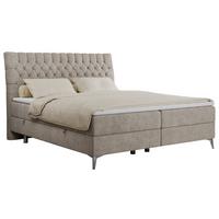 BOXBETT MILEN 120/200 Beige Struktur - H3 - Beige, Holz/Textil (120/200cm) - MKS