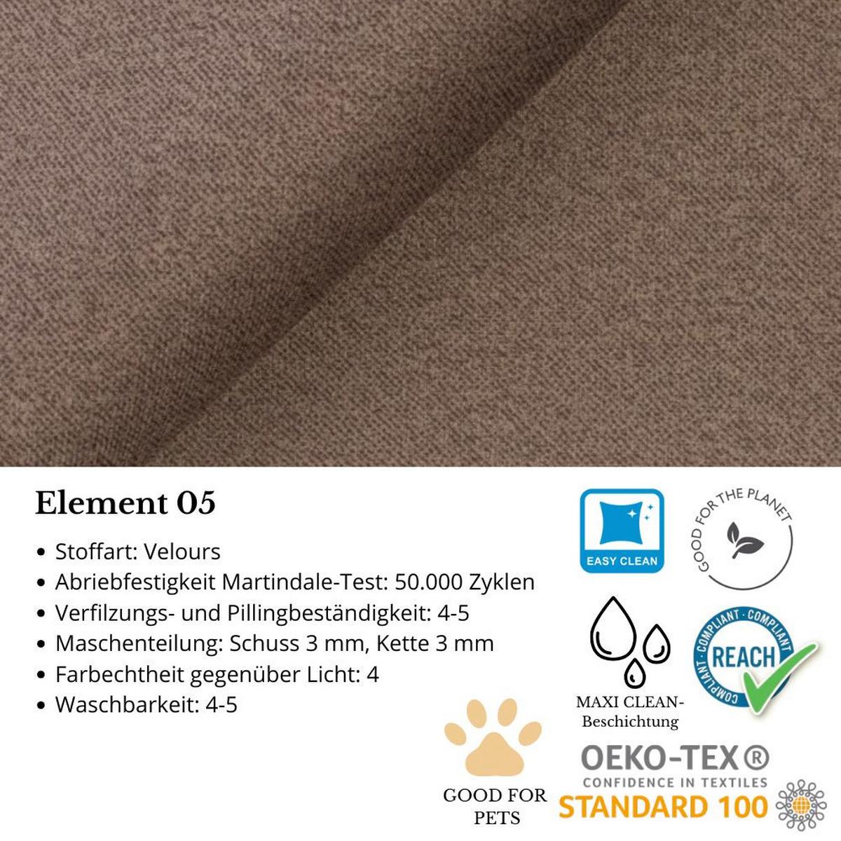 ECKSCHLAFSOFA Kordian links hellbraun - Hellbraun, Textil (250/200cm) - Beautysofa