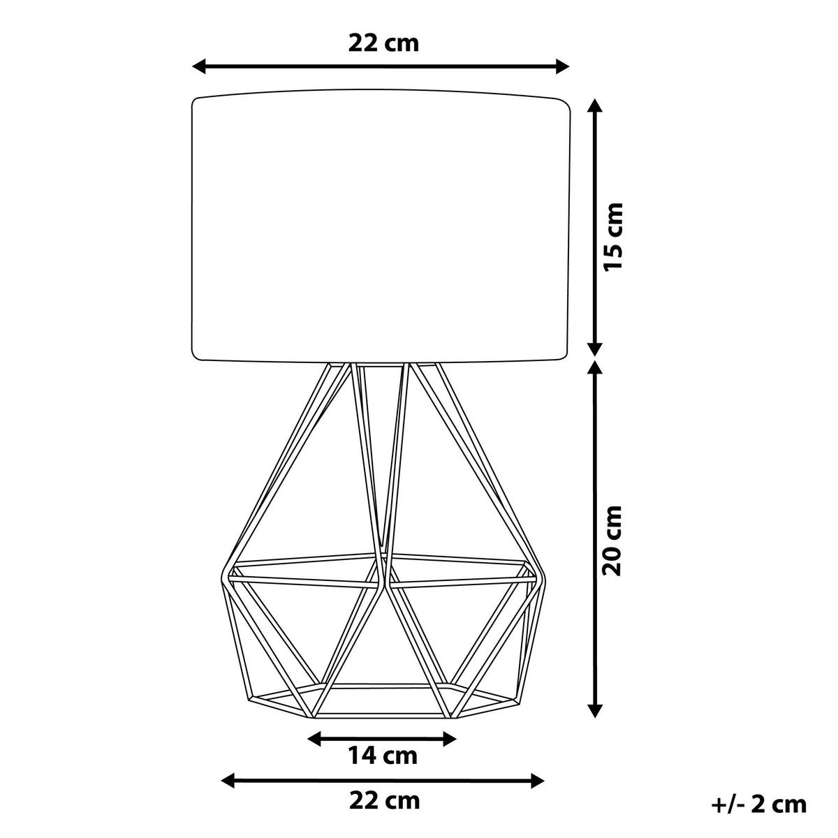 TISCHLAMPE Maroni 22/22/35 cm - Schwarz, Metall (22/22/35cm) - Beliani