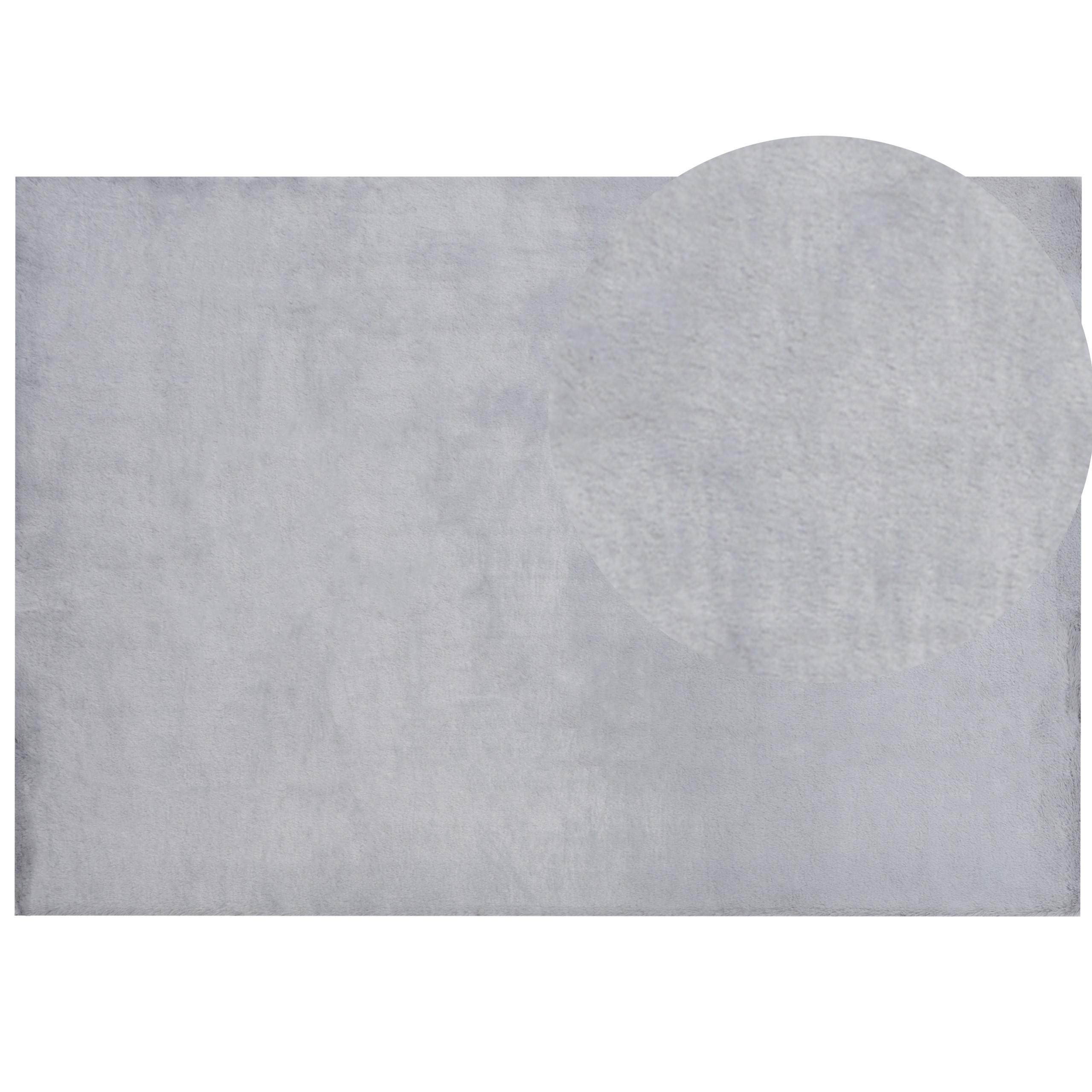 SHAGGY-KUNSTFELLTEPPICH Mirpur 230/160 cm - Grau, Kunststoff (160/230cm) - Beliani