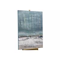 ACRYLBILD HANDGEMALT 60/90 cm - Blau/Beige, Holz/Textil (60/90cm) - KUNSTLOFT