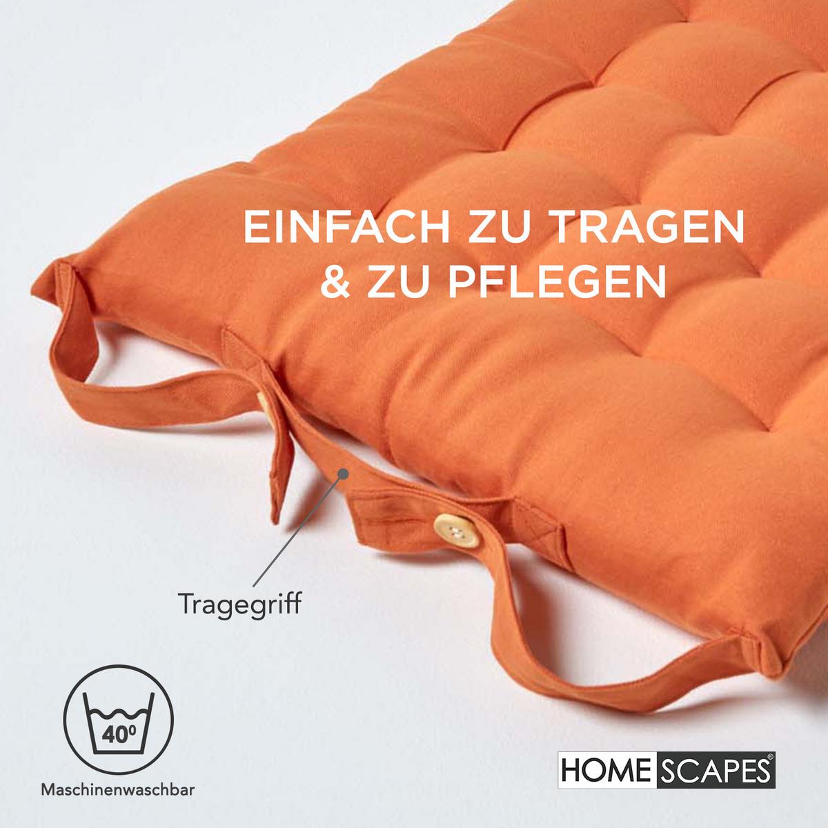 STUHLKISSEN terracotta 40/40/6,5 cm - Terracotta, Textil (40/40/6.5cm) - Homescapes