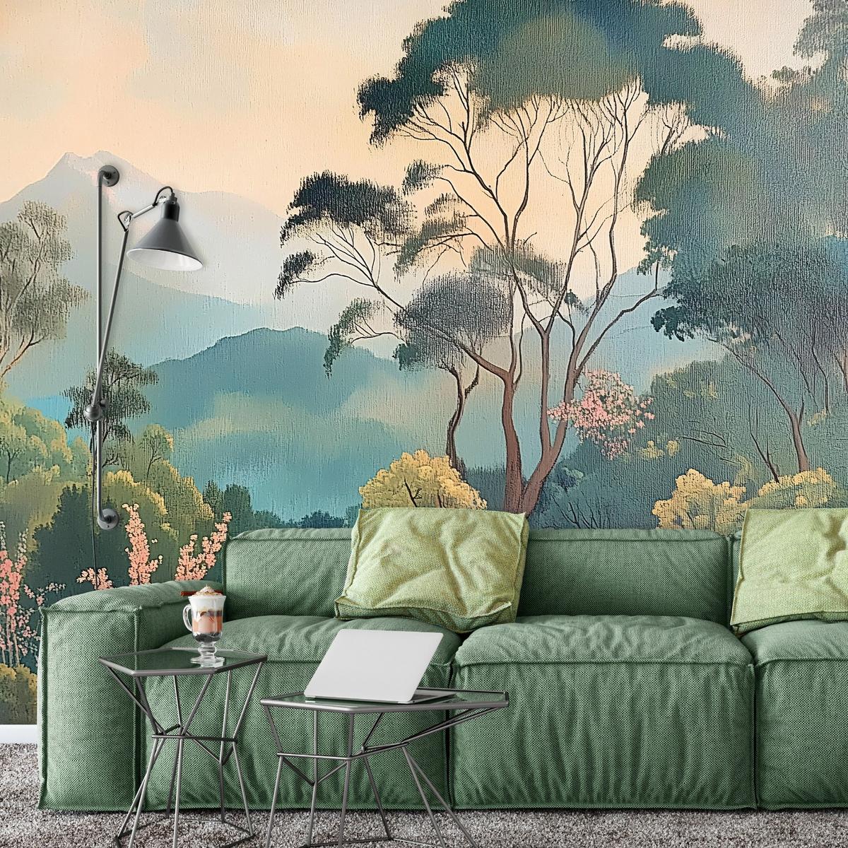 FOTOTAPETE Dschungel Natur Tapete Wohnzimmer Schlafzimmer 300x210 - Grün, Papier (300/210cm) - Wallarena