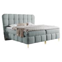 BOXBETT Lolly - H3 - Goldfarben/Hellgrau, Holz/Textil (140/200cm) - MIRJAN24