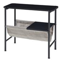 BEISTELLTISCH Samnanger - Schwarz, Holzwerkstoff/Textil (60/28/53cm) - [en.casa]
