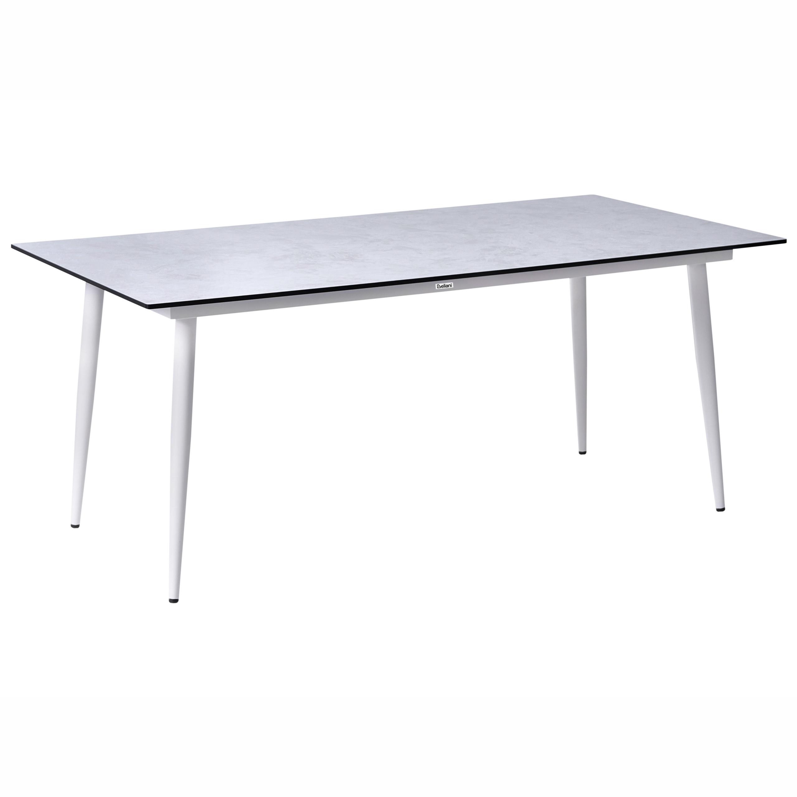 KONFERENZTISCH 90/180 cm Travertinoptik Tolentino - Beige, Kunststoff (180/90/75cm) - Beliani