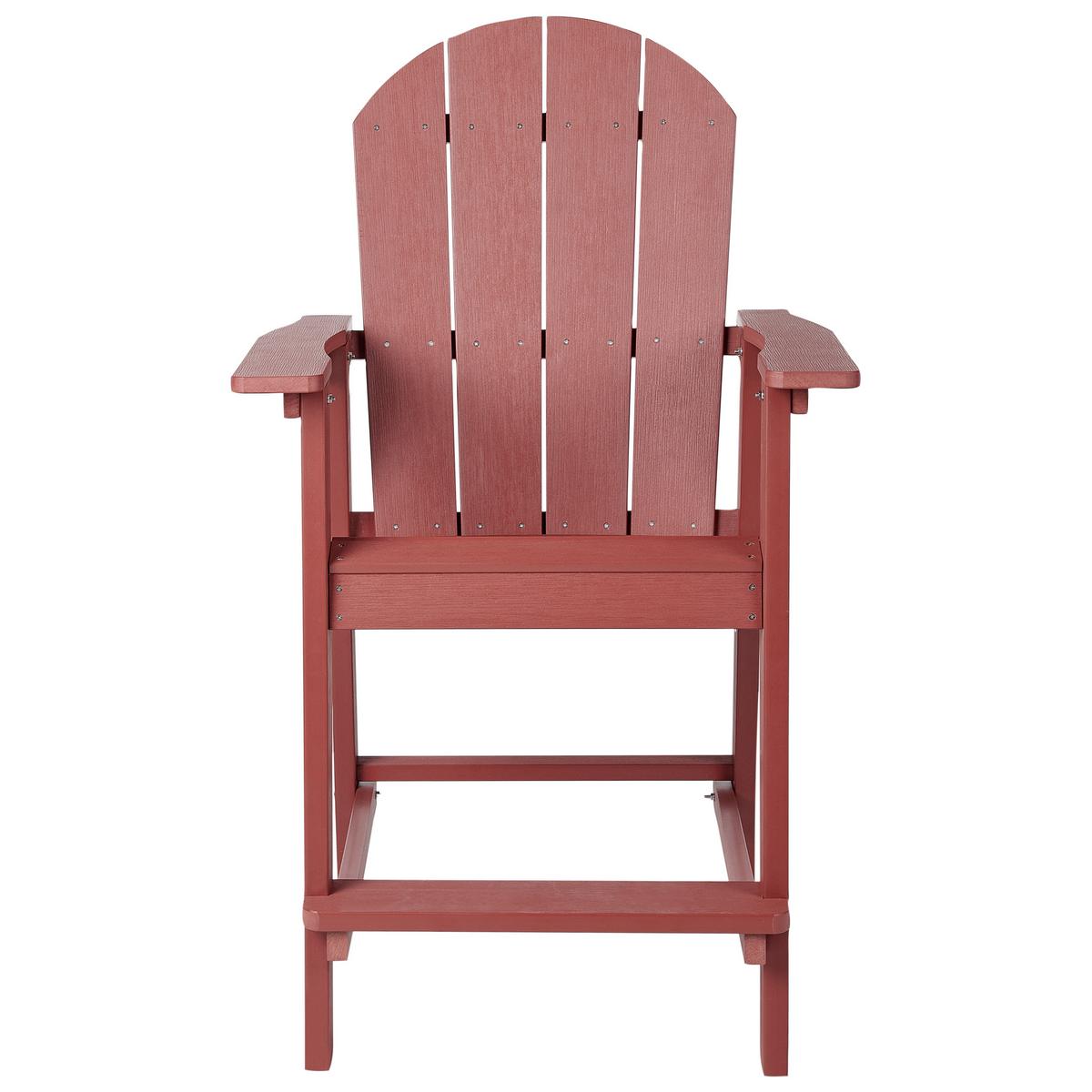 BISTRO-SET 2-Sitzer Rot Adirondack - Rot, Kunststoff - Beliani
