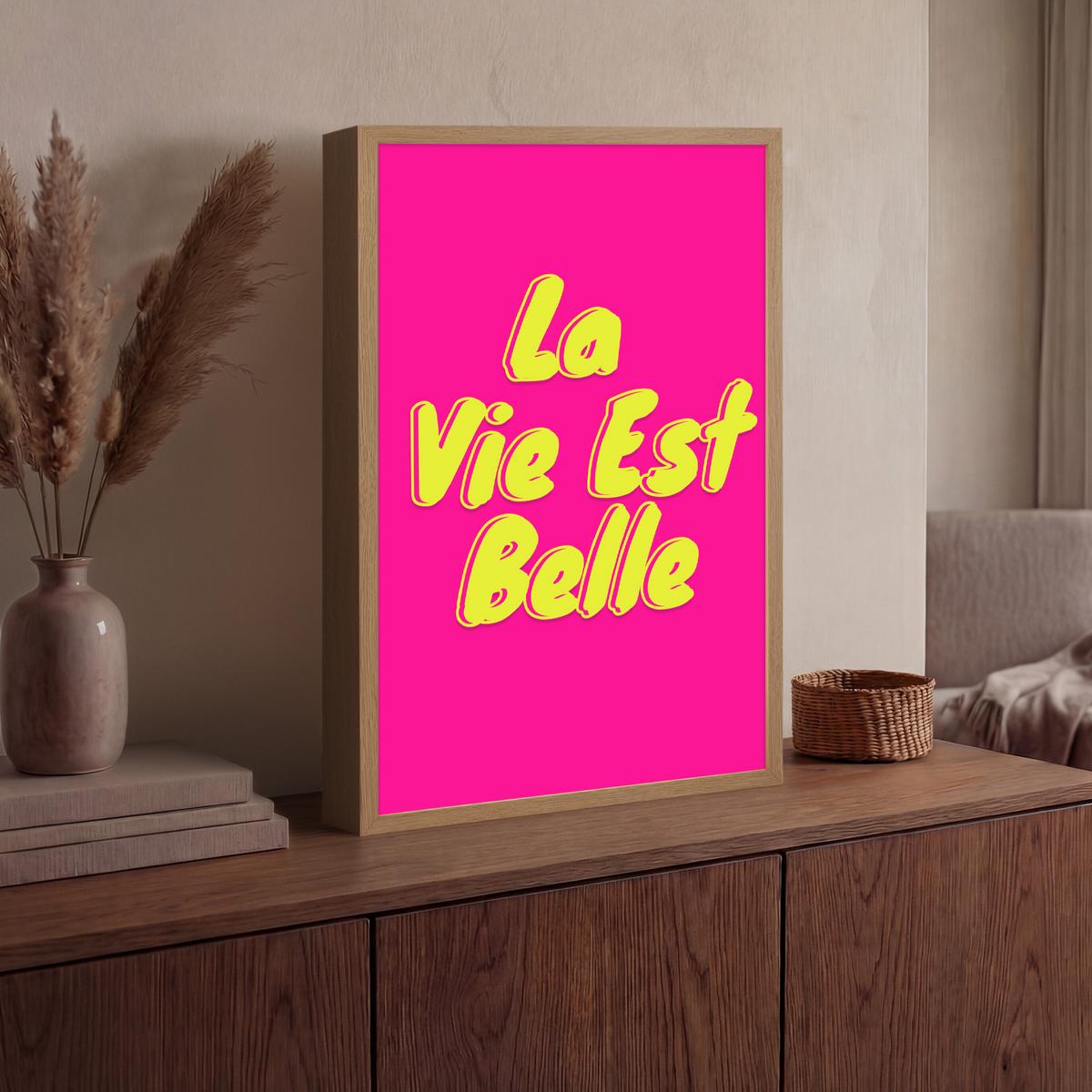 WANDLEUCHTE MIT AKKU Zitat - Retro - Rosa 40x60 cm - Pink, Holzwerkstoff (40/60/8cm) - OnlyWow