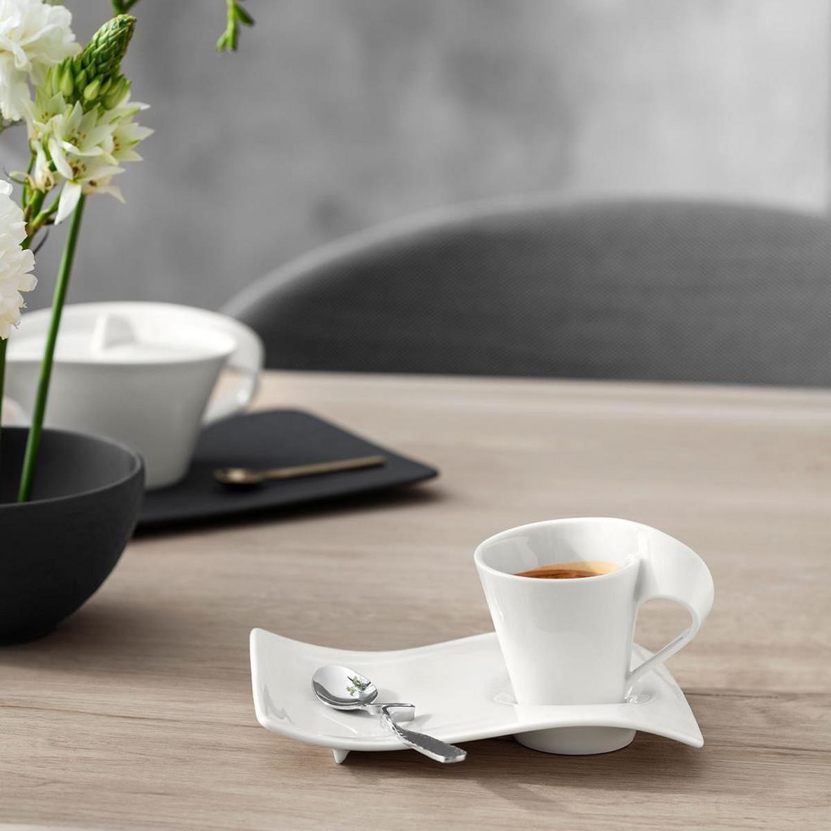 ESPRESSO UNTERTELLER NewWave Caffè weiß 17 x 13 cm 6er Set - Weiß, Keramik (1cm) - Villeroy & Boch