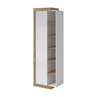 SCHRANK 1 Tür Azior Weiß und Holz - Weiß, Holzwerkstoff (67/200/40cm) - Petits-meubles