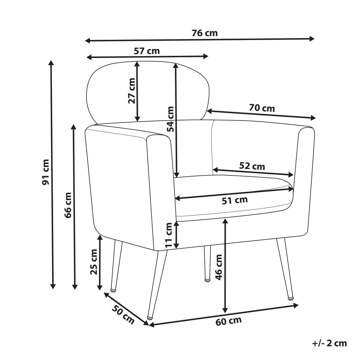 SESSEL Polsterbezug Grau Soby - Grau, Holz/Textil (76/91/70cm) - Beliani