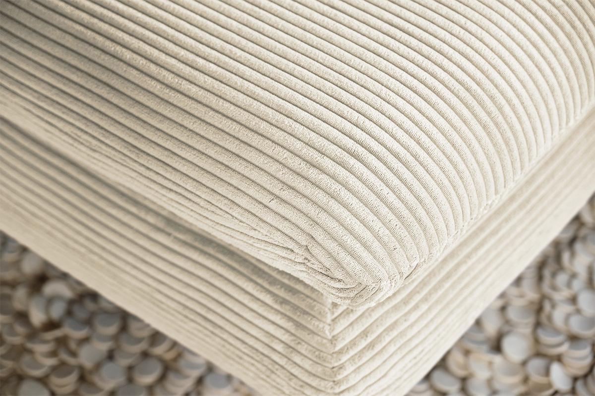LONGSEAT CHAMRE Beige Cord - Beige/Schwarz, Textil/Metall (130/95/160cm) - KAWOLA