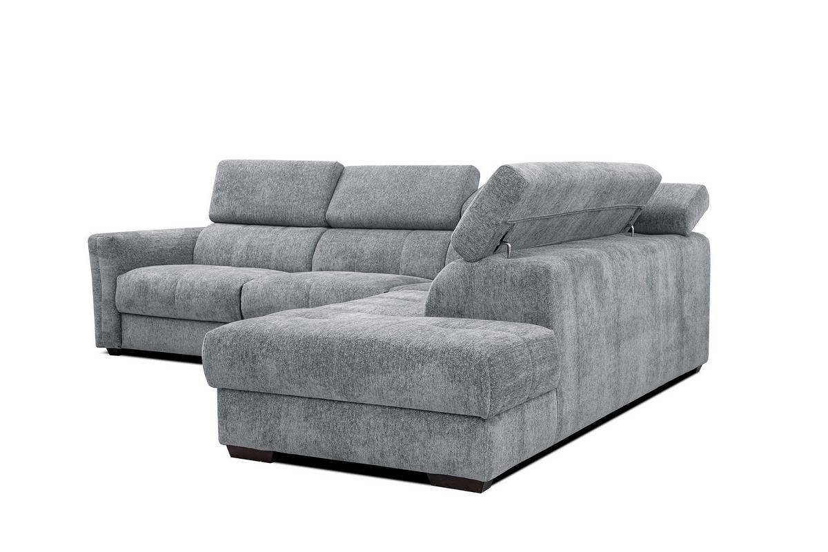 ECKSOFA CALVERA 5-Sitzer, grau - Grau, Holzwerkstoff/Textil (298/239cm) - Wozimo