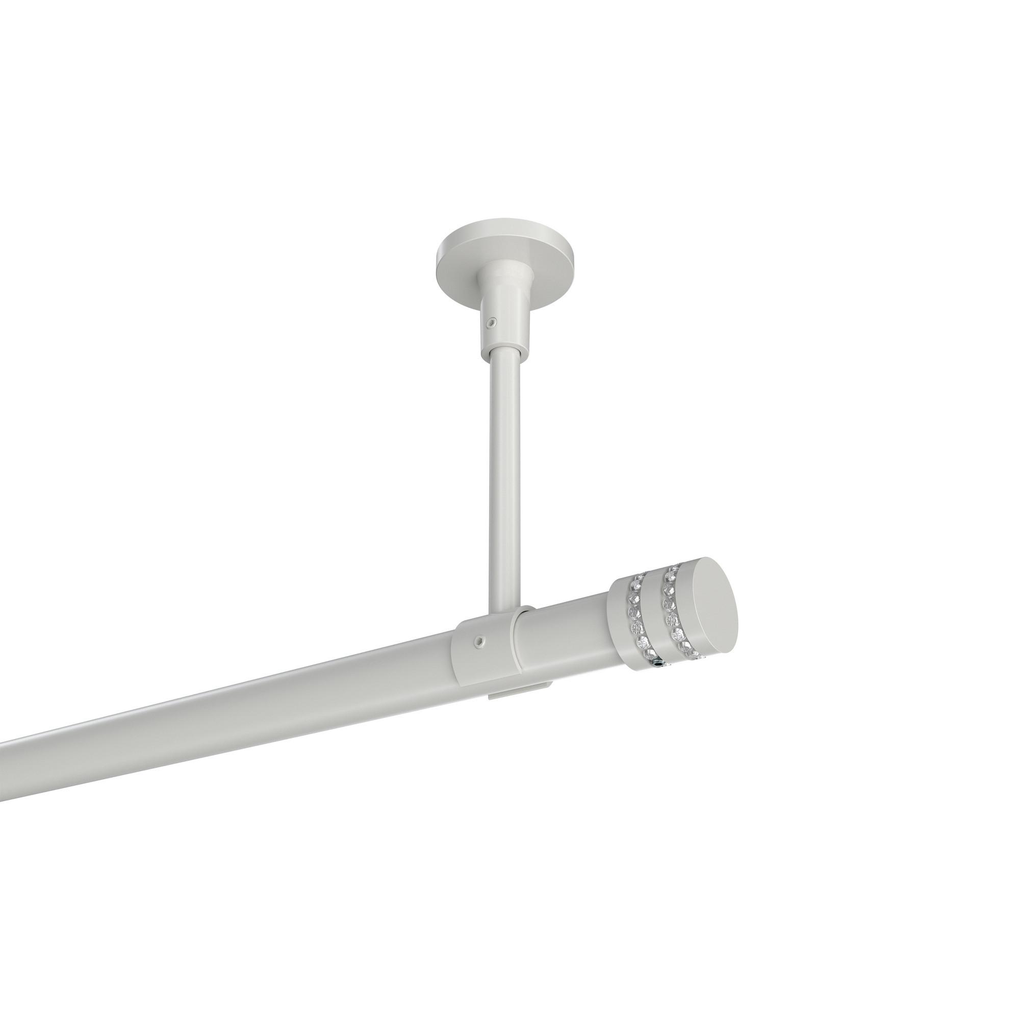 GARDINENSTANGE Sonette Estana 120 cm, 1-läufig, 20 mm Ø Weiß - Weiß, Metall (120cm) - INTERDECO