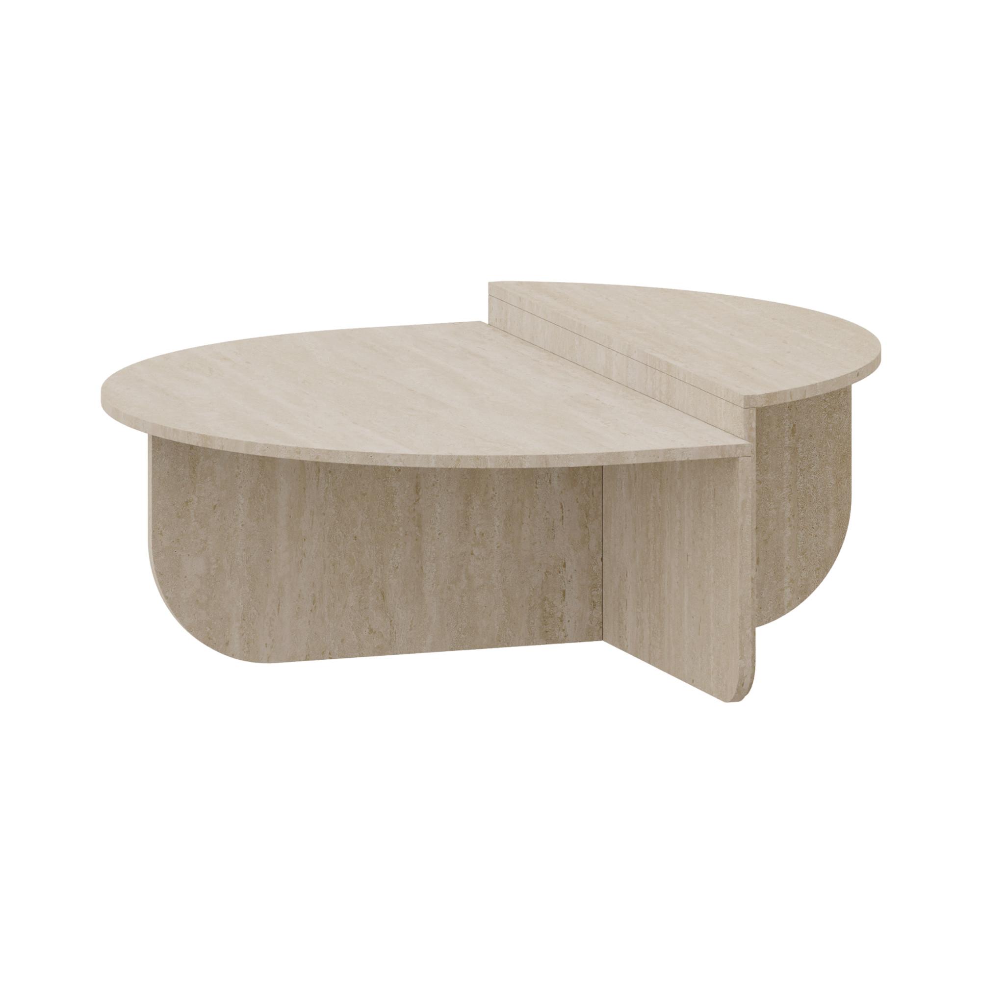 COUCHTISCH Tondesdaslo 90/90/35 cm - Beige, Holzwerkstoff (90/90/35cm) - [en.casa]