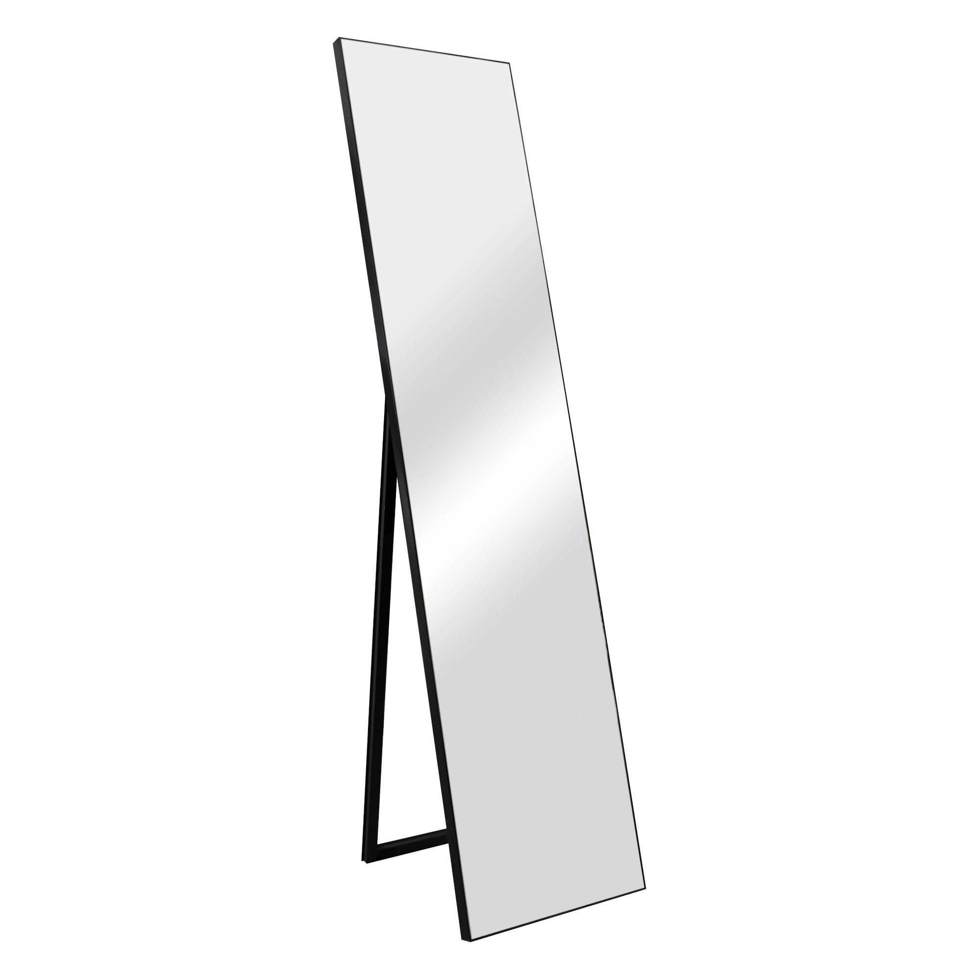 STANDSPIEGEL Barletta - Schwarz, Glas/Kunststoff (35/150.6/150cm) - [en.casa]