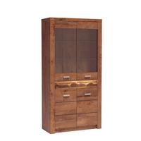 VITRINE ZERI 192 / 96 cm in Braun - Braun, Holzwerkstoff (96/192/42cm) - MASSENO